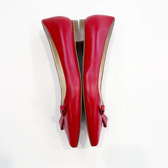 Sarah Flint Red Flats with Bow - Picture 5 of 10